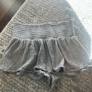 out from under grey flowy shorts
